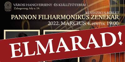 ELMARAD! Pannon Filharmonikus Zenekar koncertje (Klasszikus Bérlet)